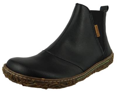 Schuhe Vegane Damen Stiefelette N786T Nido Vegan Black Schwarz Klassische Stiefeletten