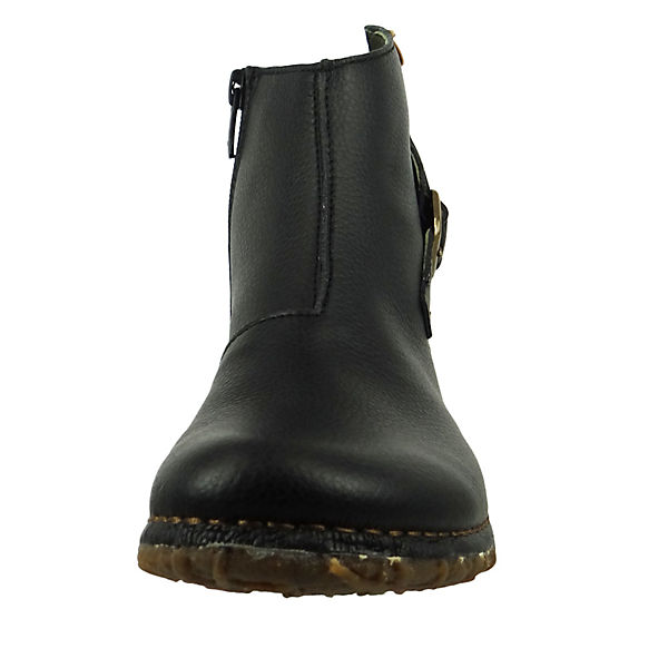 Damen Vegane Stiefelette Angkor Cross Black Schwarz N5460T Ankle Boots