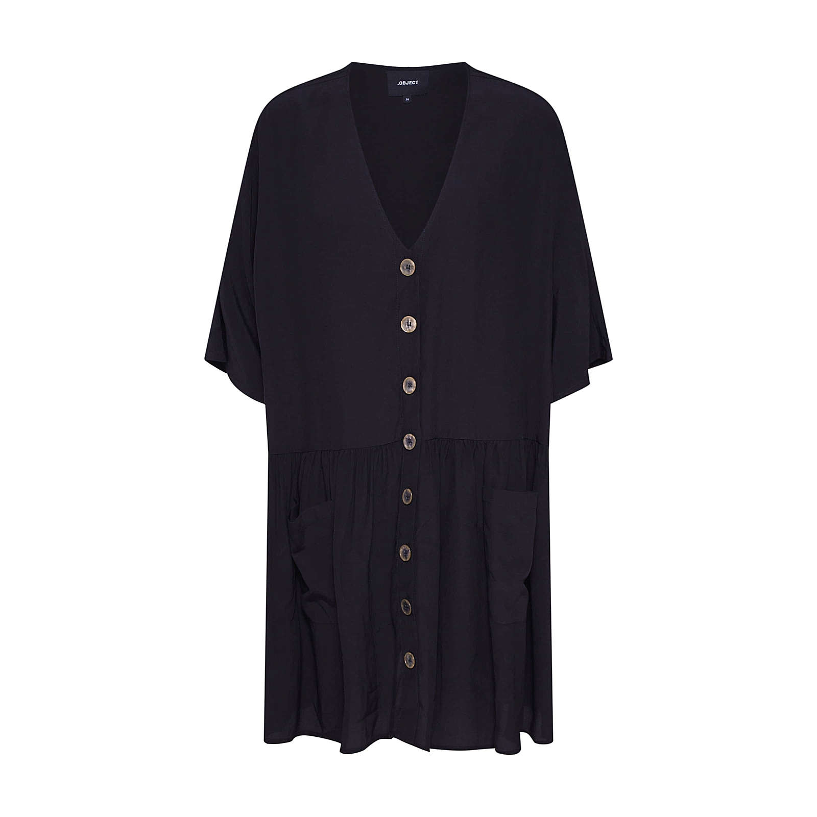 OBJECT Blusenkleid Blusenkleider schwarz Damen Gr. 34 OBJECT Blusenkleid Blusenkleider schwarz Damen Gr. 34