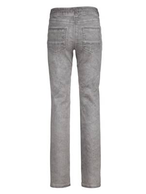 Jeans Knopf,Reißverschluss uni Slim Fit Baumwolle Jeanshosen 2