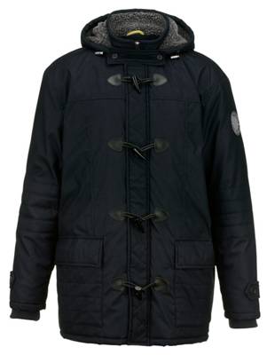 Longjacke Patches,Passe,Kordelzug langarm Verdeckter Reißverschluss,Druckknopfleiste,Knebelverschluss uni Regular Fit Kunstfaser Übergangsjacken