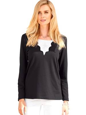 Sweatshirt Strasssteine langarm uni Gerade blickdicht Kunstfaser,Baumwolle Sweatshirts 2