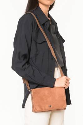 Firenze Flap Bag, Flap Bag  S No Zip Cognac Umhängetasche 2