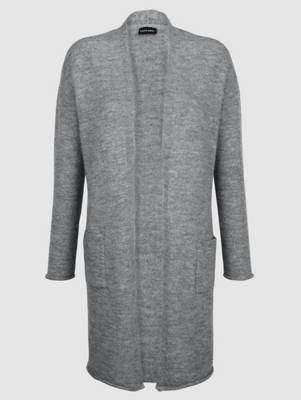 Strickjacke langarm uni Lässig blickdicht Kunstfaser Strickjacken 2