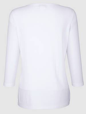 Shirt 3/4-arm motiv Figurumspielend blickdicht Viskose T-Shirts 2