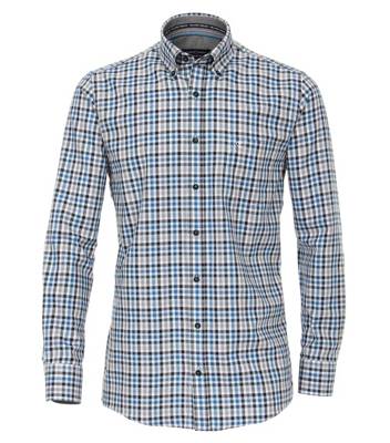 CASAMODA CASAMODA Hemd kariert Langarmhemden aqua