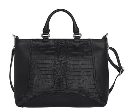 Silvio Tossi Lederhand- und Schultertasche mit Kroko-Prägung Handtaschen 2