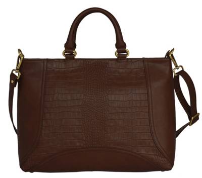 Silvio Tossi Lederhand- und Schultertasche mit Kroko-Prägung Handtaschen 2