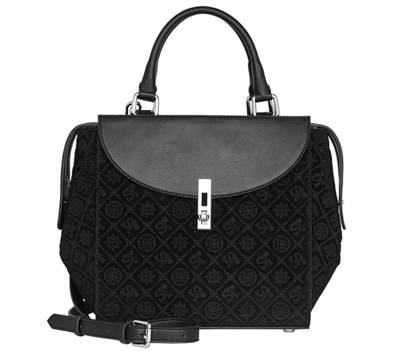 Lederhandtasche mit Marken-Prägung Handtaschen