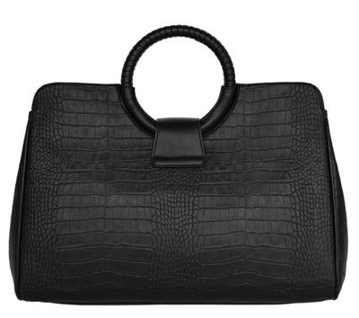 Silvio Tossi Lederhandtasche mit Krokodil-Prägung Handtaschen 2