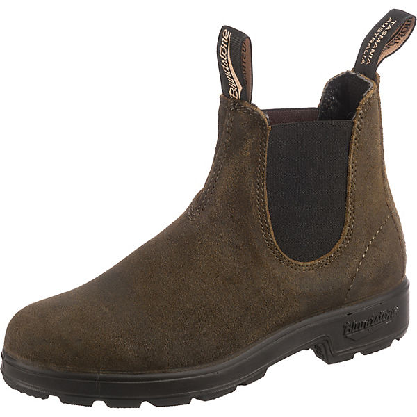 1615 Dark Olive Rub Suede (500 Series) Chelsea Boots