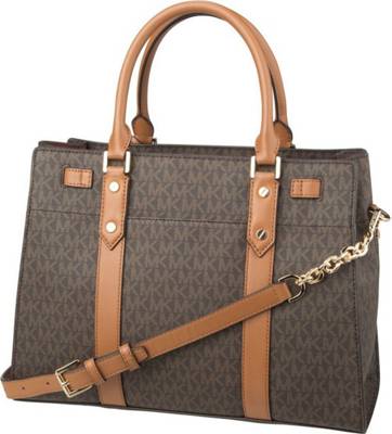 Michael Kors Handtasche Nouveau Hamilton Large Satchel MK Signature Handtaschen 2