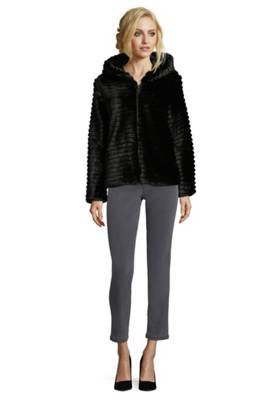 Amber & June Plüschjacke mit Reißverschluss Winterjacken