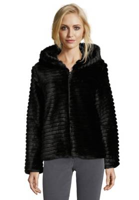 Amber & June Plüschjacke mit Reißverschluss Winterjacken 2
