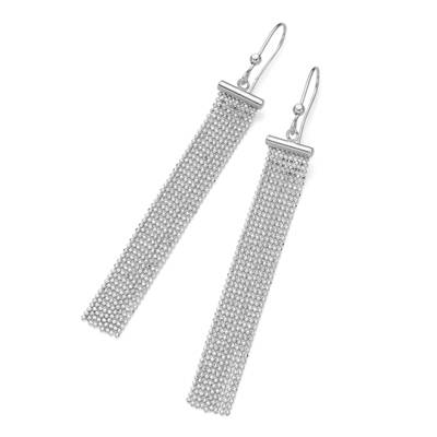 Smart Jewel Ohrhaken Behang Kugelkette, Silber 925 Ohrhänger