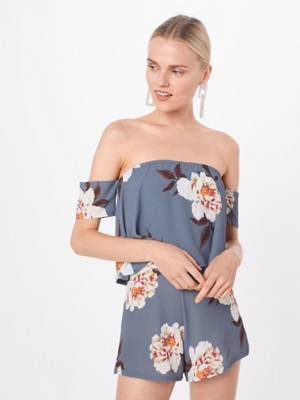 MISSGUIDED jumpsuit grey floral bardot playsuit Jumpsuits 2