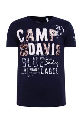CAMP DAVID T-Shirt mit Label-Applikationen in Used-Optik T-Shirts 2
