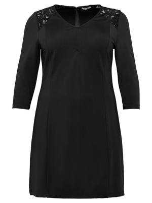 sheego Jerseykleid mit verspielten Spitzeneinsätzen Kleider