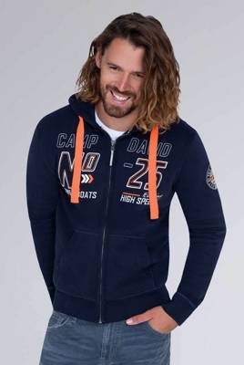 CAMP DAVID Hoodie Jacket mit Label-Applikationen Sweatjacken