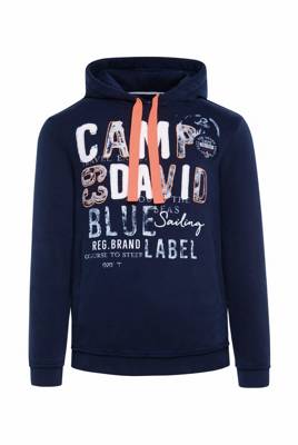 CAMP DAVID Hoodie mit Raw Edges und Used Artwork Sweatshirts 2