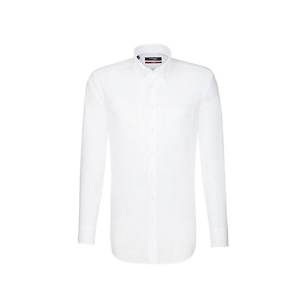 Business Hemd Regular Langarm Button-Down-Kragen Uni Langarmhemden