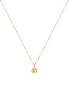 Elli Halskette Buchstabe S Initialen Vintage Plättchen 925 Silber Halsketten 2