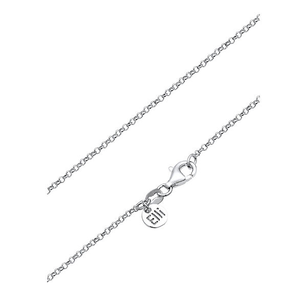 Accessoires Halsketten Elli PREMIUM Elli Premium Halskette Erbskette Anhänger Geo Look Plättchen 925 Silber Halsketten silber