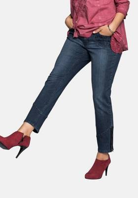 sheego Jeans mit bestickten Taschen Jeanshosen