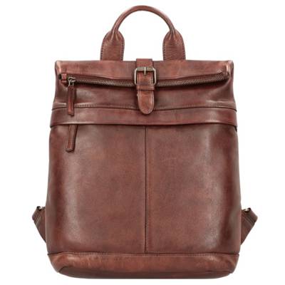 Vintage Washed City Rucksack Leder 33 cm Freizeitrucksäcke