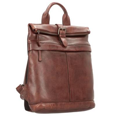 Vintage Washed City Rucksack Leder 33 cm Freizeitrucksäcke 2