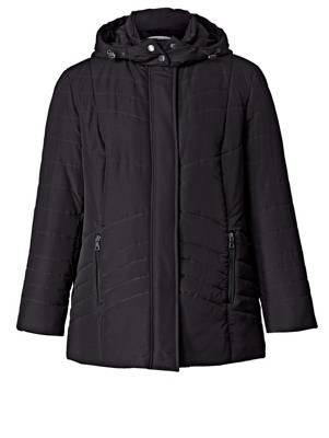 Steppjacke langarm Reißverschluss uni Gerade Kunstfaser Übergangsjacken