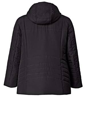 Steppjacke langarm Reißverschluss uni Gerade Kunstfaser Übergangsjacken 2