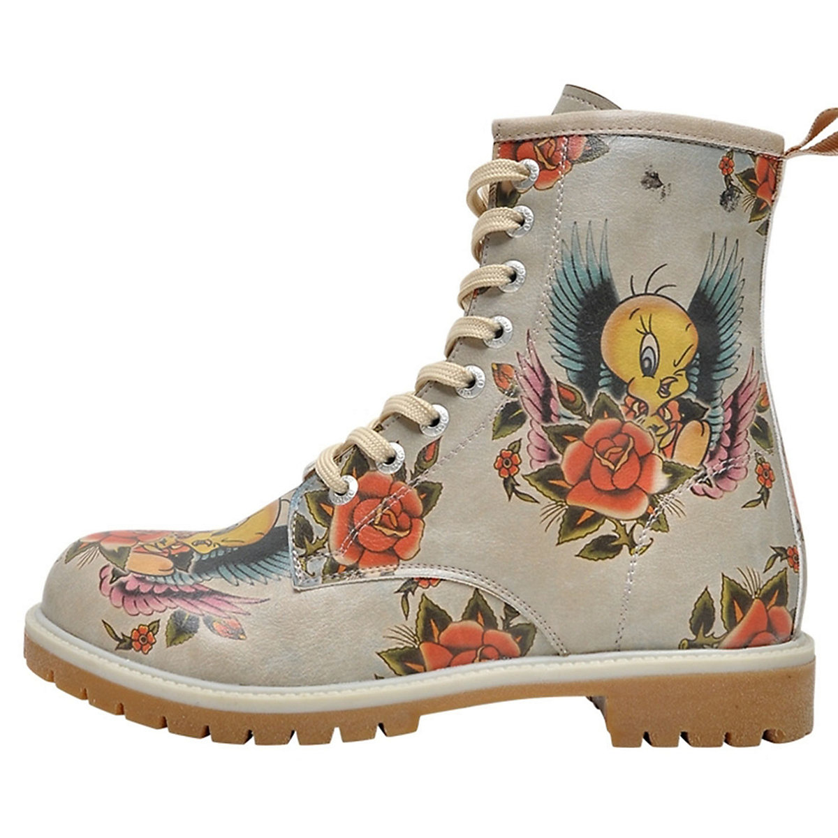 Dogo Shoes DOGO Boots Tweety with Roses Klassische Stiefel natur