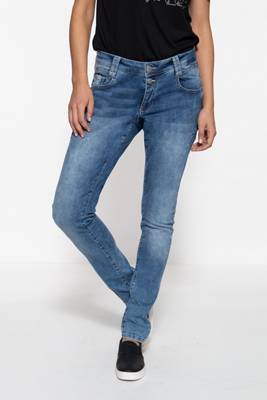 Way of Glory WAY OF GLORY Damen Jeans mit Waschungen Jeanshosen