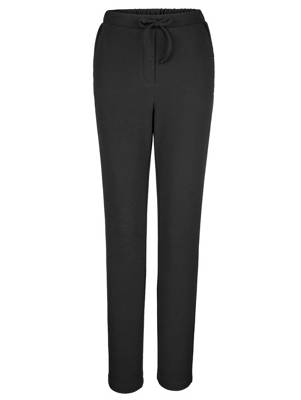 Hose Bänder uni Comfort Fit Kunstfaser Stoffhosen