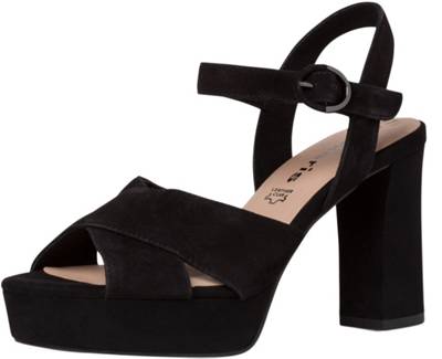 tamaris sandalen schwarz plateau