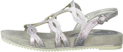 tamaris riemchensandalen silber