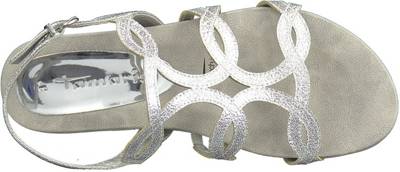 tamaris riemchensandalen silber