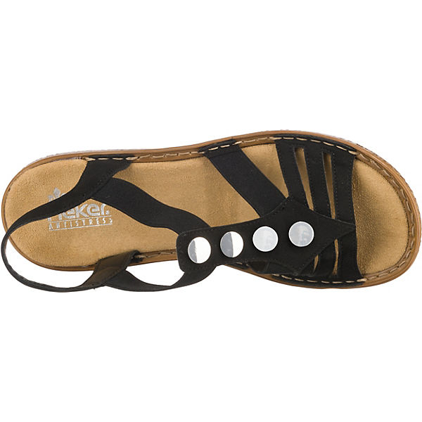 Schuhe Komfort-Sandalen rieker Komfort-Sandalen schwarz