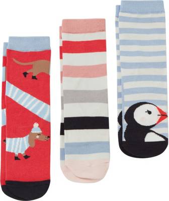 Socken 3er-Pack BRILLIANT BAMBOO für Mädchen, Pferd