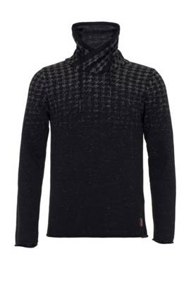 Cipo & Baxx Pullover Vichy mit Hahnentritt-Muster Pullover