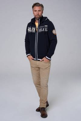 CAMP DAVID Kapuzenjacke mit Streifen-Details Sweatjacken