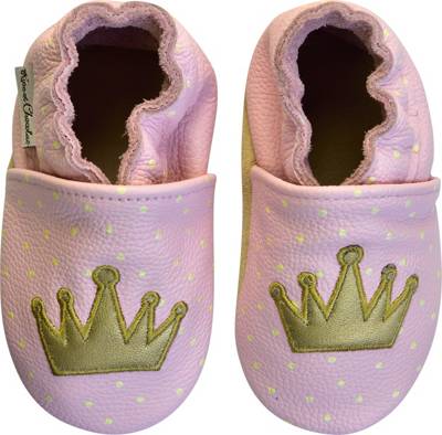 Krabbelschuhe Princess Crown für Mädchen