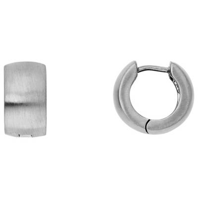 Ohrringe Damen Creole XL glanzmatt mit Clip Mechanik in schlicht gehalten Creolen