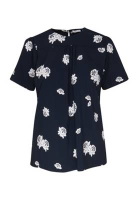 Shirtbluse Kurzarm Floral Kurzarmblusen