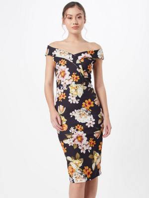 MISSGUIDED etuikleid printed bardot Etuikleider 2