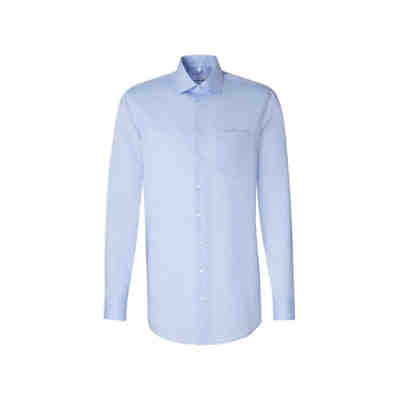 Business Hemd Regular Extra langer Arm Kentkragen Uni Langarmhemden