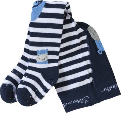 Baby ABS-Krabbelstrumpfhose mit Po-Motiv Nilpferd