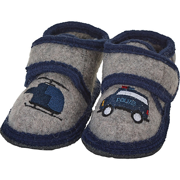 Schuhe Geschlossene Hausschuhe Sterntaler Baby Hausschuhe für Jungen grau