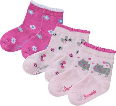 Socken Katze für Mädchen, 3er-Pack
